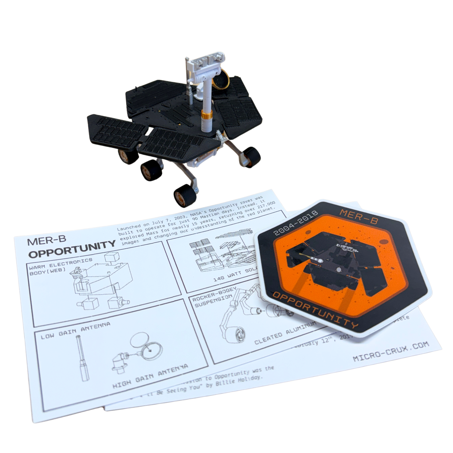 NASA Opportunity Mars Rover - Snap Fit Model Kit - Space